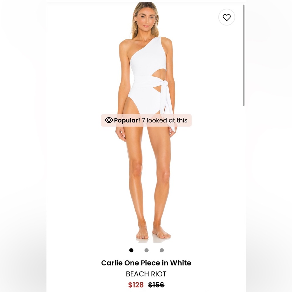 Carlie One Piece (Beach Riot) - white, S